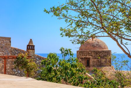 Monemvasia the medieval town in Peloponnese, Greeceの写真素材