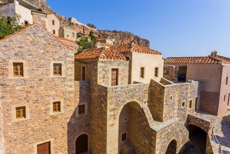 Monemvasia the medieval town in Peloponnese, Greeceの写真素材