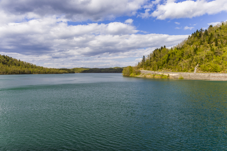 Plastira lake in Central Greeceの写真素材