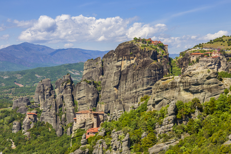 view on one of the Meteora monasteriesの写真素材