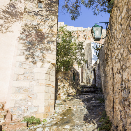 streets of Byzantine town of Monemvasia, Greeceの写真素材