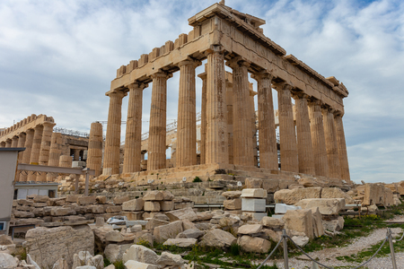 Parthenon - temple of goddess Athenaの写真素材