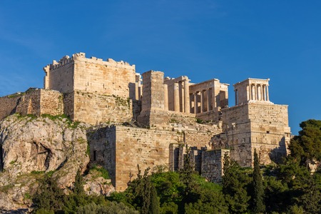 Erechtheum, Acropolis hill in Athensの写真素材