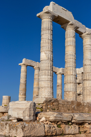 ruins ot the temple of Poseidonの写真素材