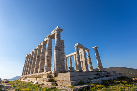 ruins ot the temple of Poseidonの写真素材