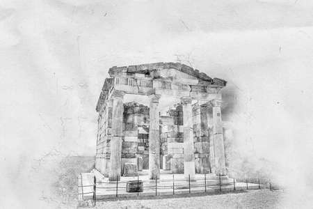 ruins of ancient city of Messina, Peloponneseの写真素材