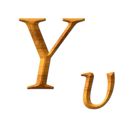 Greek alphabet wooden texture, Epsilonの写真素材