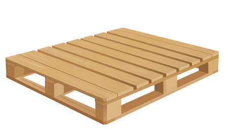 American wooden pallet in perspective.のイラスト素材