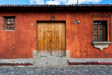 Colonial house well refurbished Antigua Guatemalaのeditorial素材