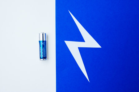 Chic Modern Power Container Showcased With Striking Lightning Designの写真素材