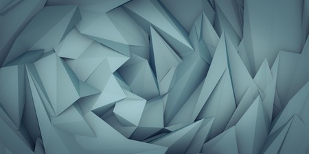 swirling turquoise abstract 3d polygones renderの写真素材