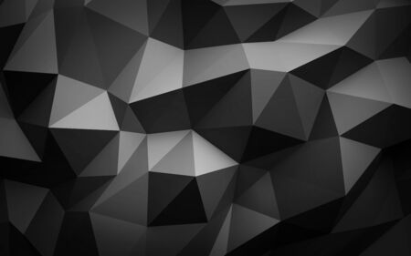 dark shades of grey abstract polygonal Background Illustration Texture folded paper 3d renderの写真素材