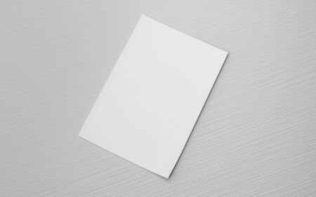 empty blank sheet isolated on grey to replace your design 3d illustration renderの写真素材