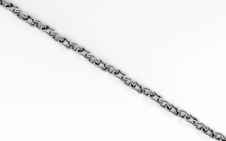 Silver chain isolated on a white background 3d render illustrationの写真素材