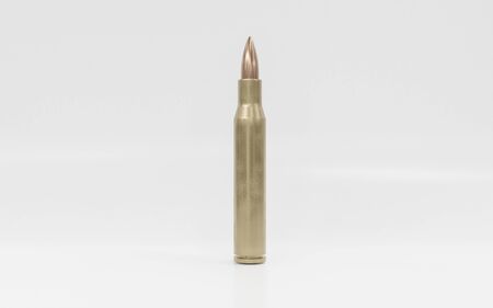 rifle bullet isolated on white background 3d render illustrationの写真素材