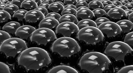 Abstract organic black balls structure background texture 3d render illustrationの写真素材