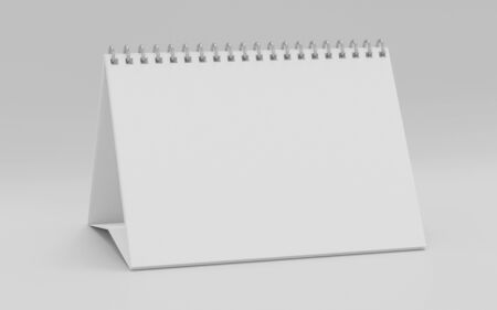 ring note book stand up mock up blank empty cardboards with space for your content 3d illustration renderの写真素材