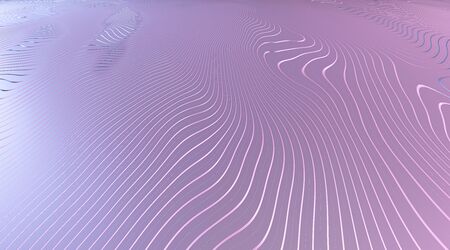 Neon empty blank waves structure background with blue pink gradient night vibrant color 3d render...