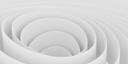 White intersected spirals, abstract modern futuristic background patternの写真素材