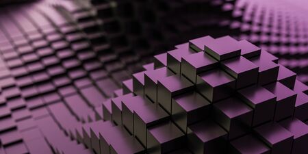 square cube abstract modern futuristic background render