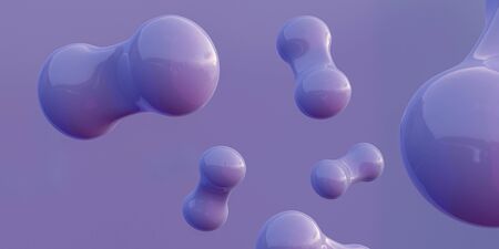 abstract drop shape violet and blue backgroundの写真素材