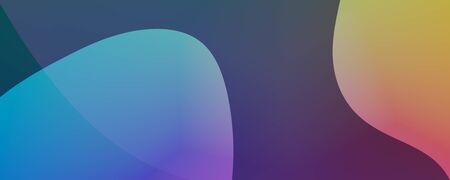 blue and orange colourful abstract curves background illustration retro futuristic modern shapes