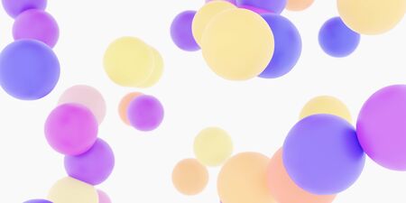 abstract colourful balls background desaturated colors on white background