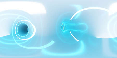 white 3d illustration spherical full 360 vr degrees hdr style panorama, technology 3D renderingの写真素材