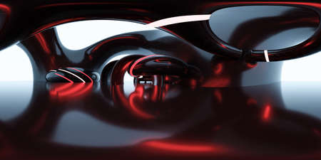 3d illustration spherical full 360 vr degrees hdr style panorama, technology 3D renderingの写真素材