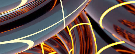 futuristic modern abstract dark metal surface geometric shapes 3d render illustration