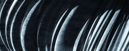 abstract grey shaded geometric curve object with reflections 3d render illustrationの写真素材