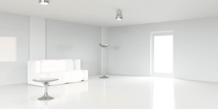 Modern living room interior design series with couch and table 3d render illustrationの写真素材