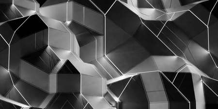 abstract dark minimalistic 3d render illustration backgroundの写真素材