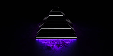 abstract dark pyramid geometric shape 3d render illustration