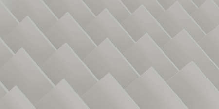 white abstract geometric shape pattern square 3d render illustration