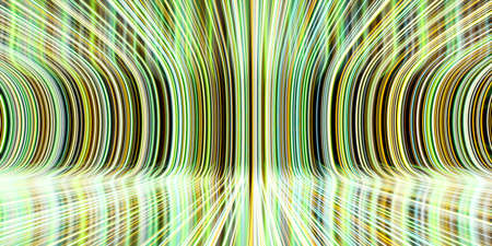 abstract colourful retro futuristic neon light lines 3d render illustrationの写真素材