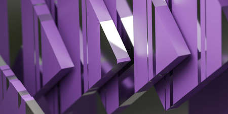 black and silver metal geometric shape background backdrop 3d render illustrationの写真素材