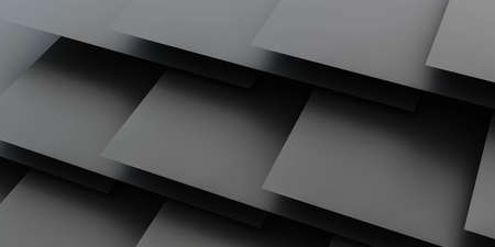 abstract dark plates minimalistic design background wallpaper backdrop 3d render illustrationの写真素材