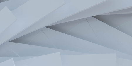 white cubic geometric shape abstract background 3d render illustrationの写真素材