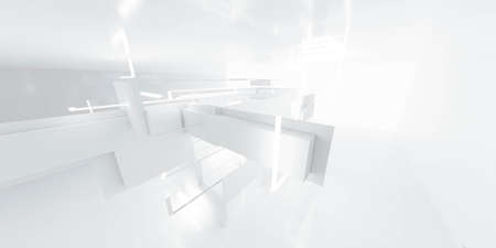 white minimalistic technology lights background abstract 3d render illustration
