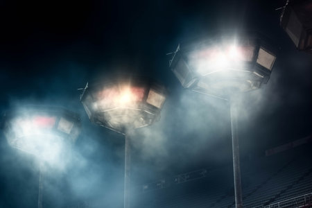 A Group of Lights on a Pole Generative AI. Created with generative AI technologyの素材
