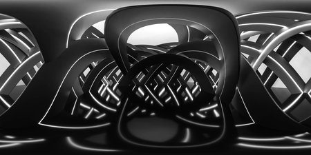 futuristic environment building interior 360 panorama vr environment mapの写真素材
