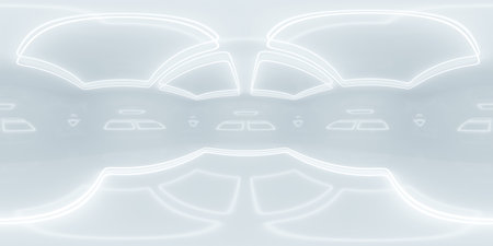 Close up of white object on white background 360 panorama vr environment map