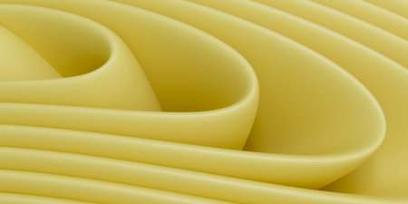 Elegant Yellow Curves Abstract Design