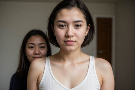 Intimate Portrait of Two Young Womenの素材