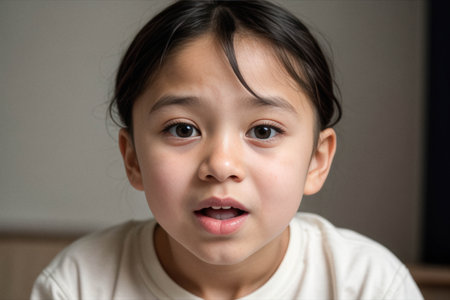 Curious Child Portrait in Natural Lightの素材