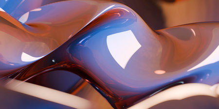 Abstract 3D Rendering with Smooth Flowing Shapes