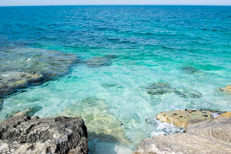 The blue sea view photoの写真素材