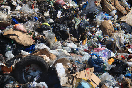 JOUNIEH, LEBANON - AUGUST 1: Piling trash in the streets of Lebanese cities shown on 1 August 2015...