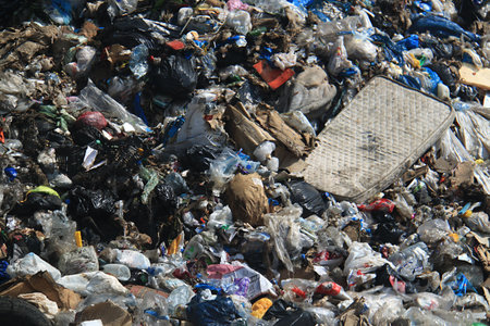 JOUNIEH, LEBANON - AUGUST 1: Piling trash in the streets of Lebanese cities shown on 1 August 2015...